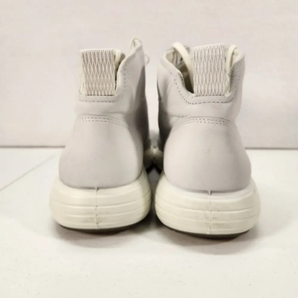 Ecco Leather Soft 7 Runner High-Top Trainers Sneakers White Women's Size 11 NWOT